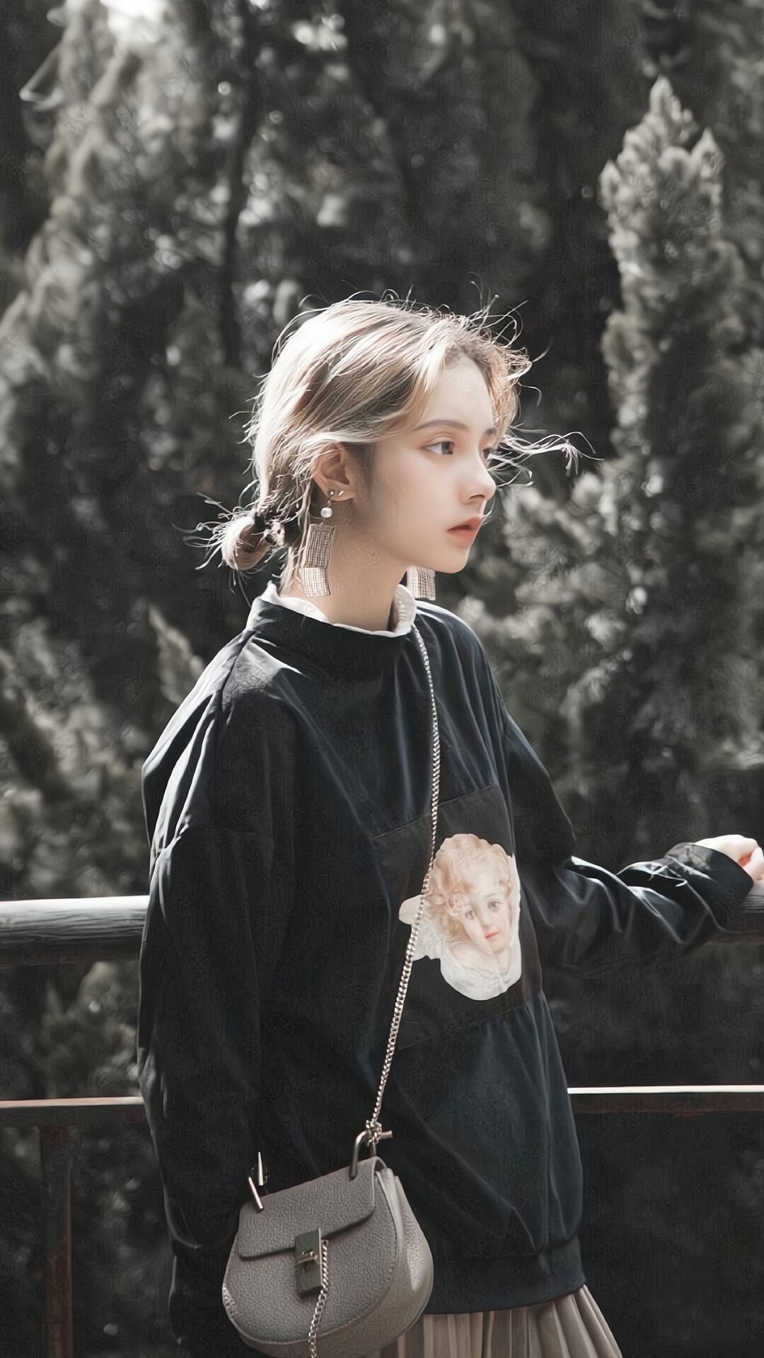 微信聊天背景圖高清美女