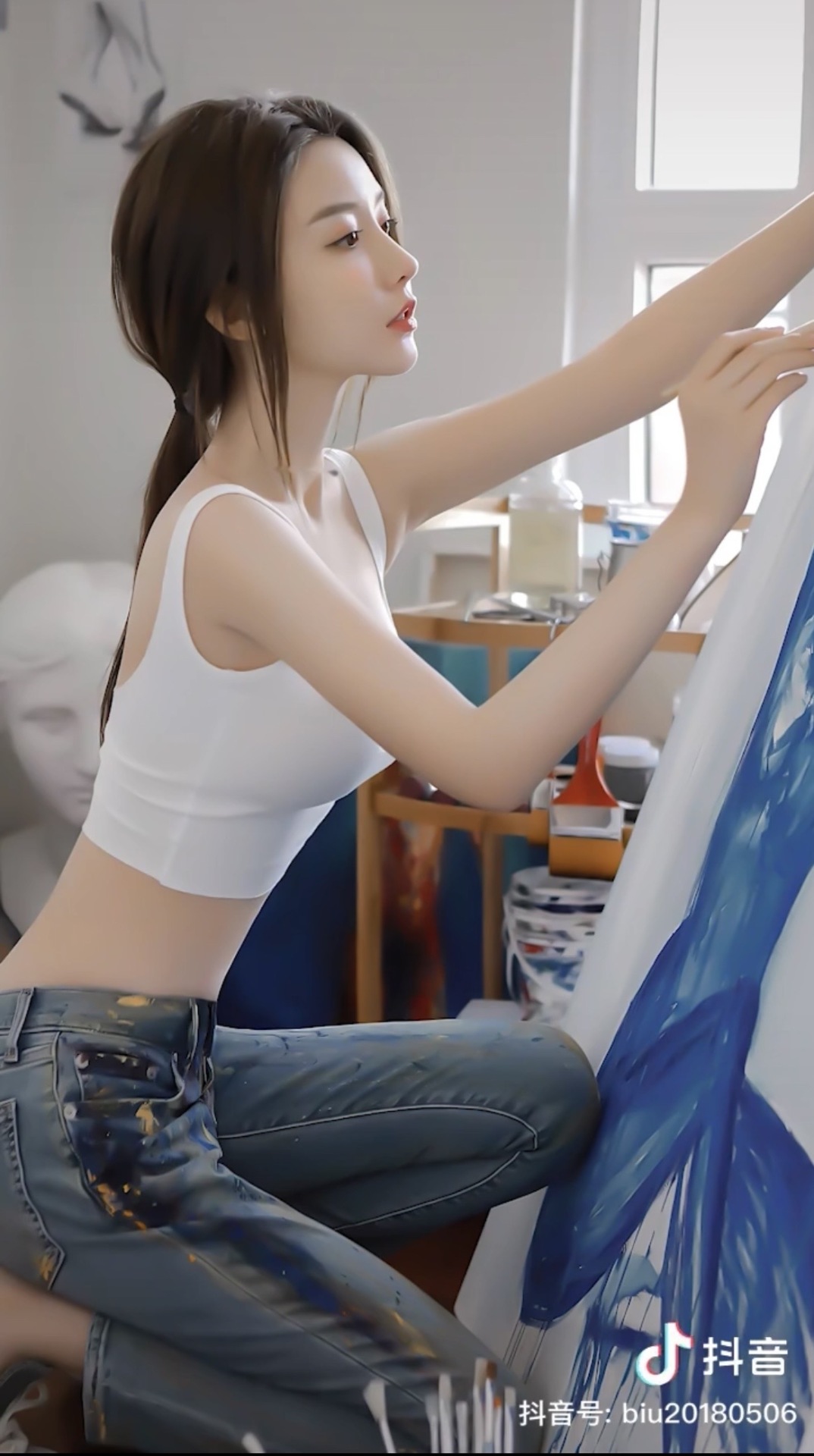 微信全局背景美女