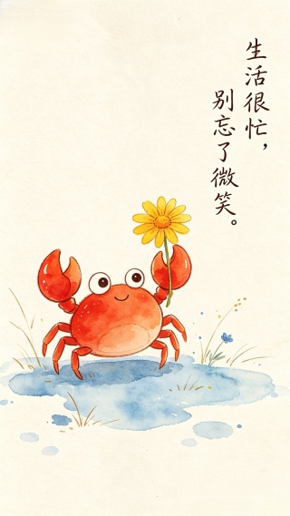 生活很忙，别忘了微笑