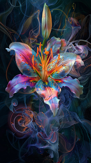 静谧花语-烟语百合