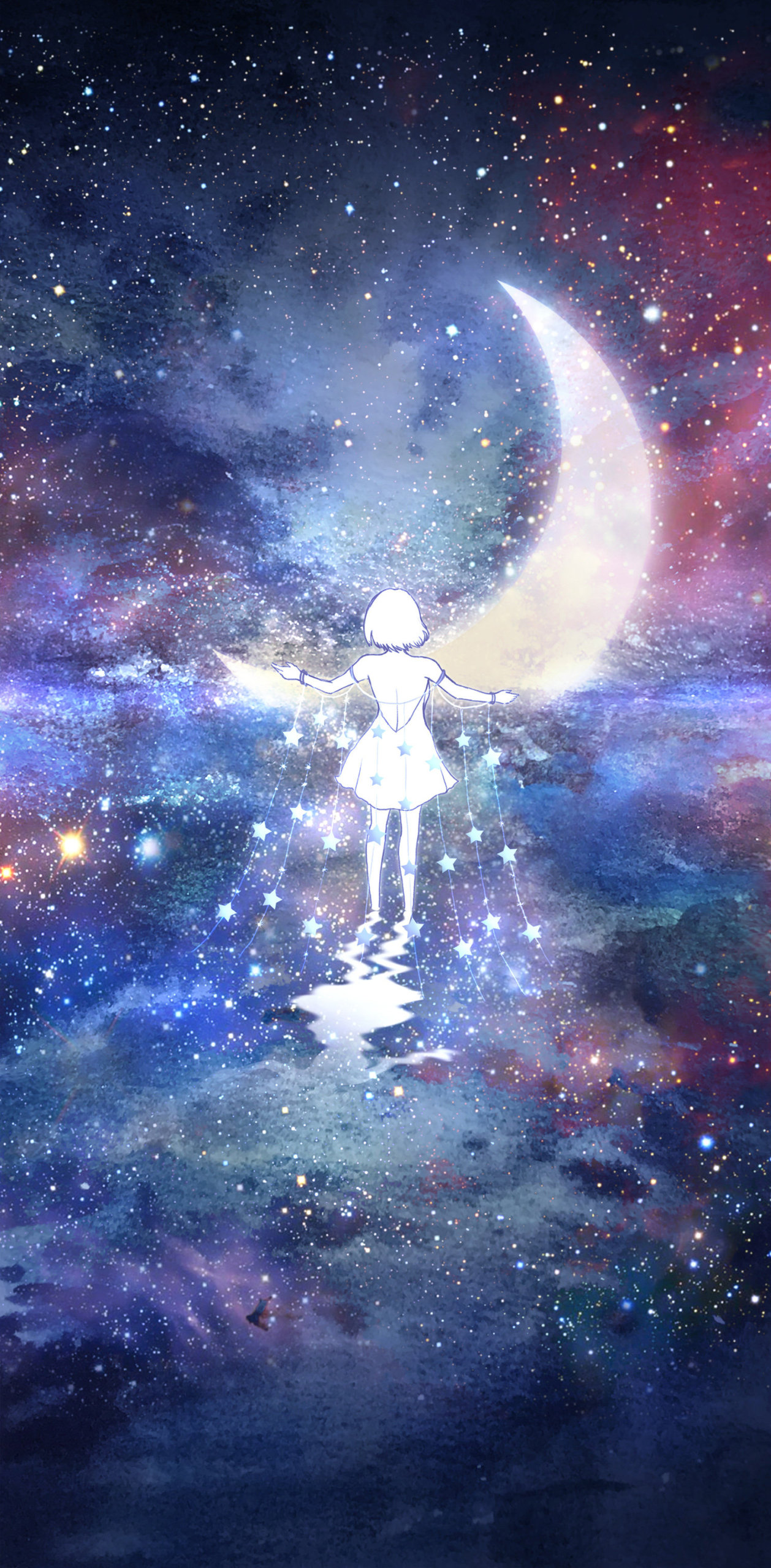 擁抱月亮的少女