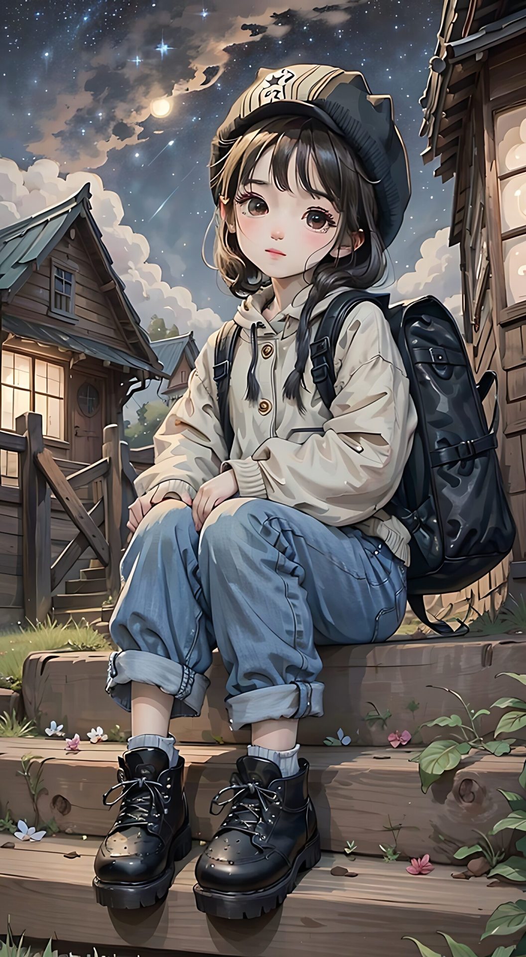 放學的小女孩