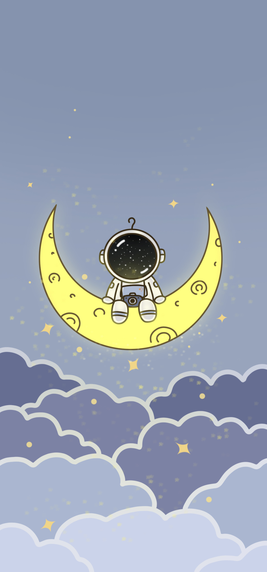宇航員手機插畫壁紙