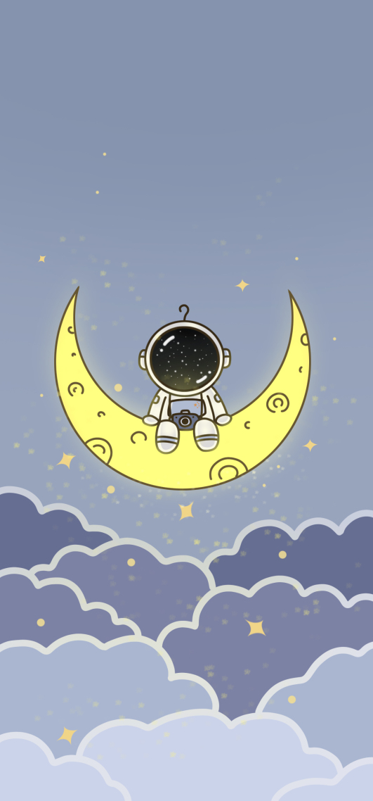 宇航员手机插画壁纸