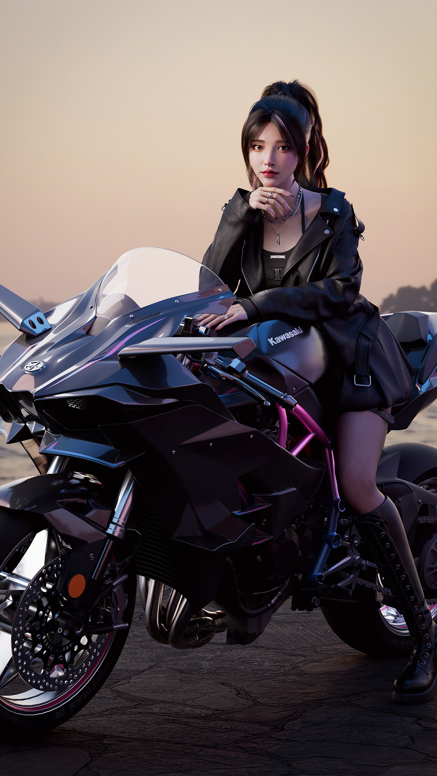 機車美女