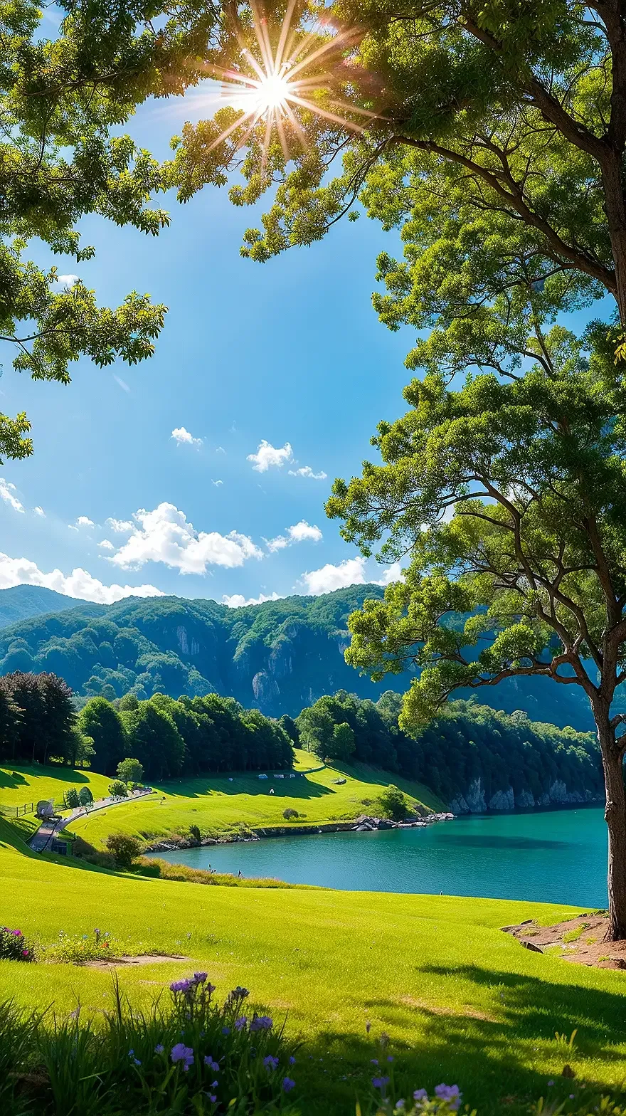 唯美蓝天白云自然风景