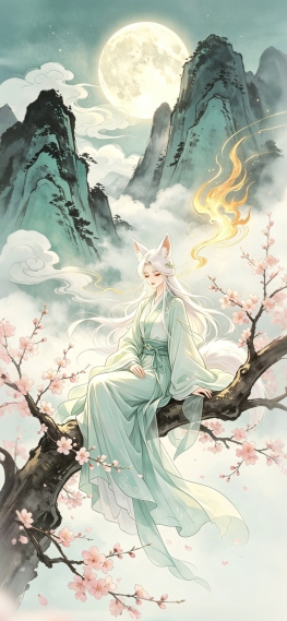 月下白狐