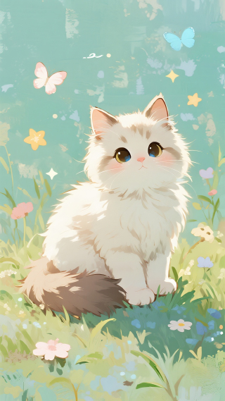 可爱手绘猫 1