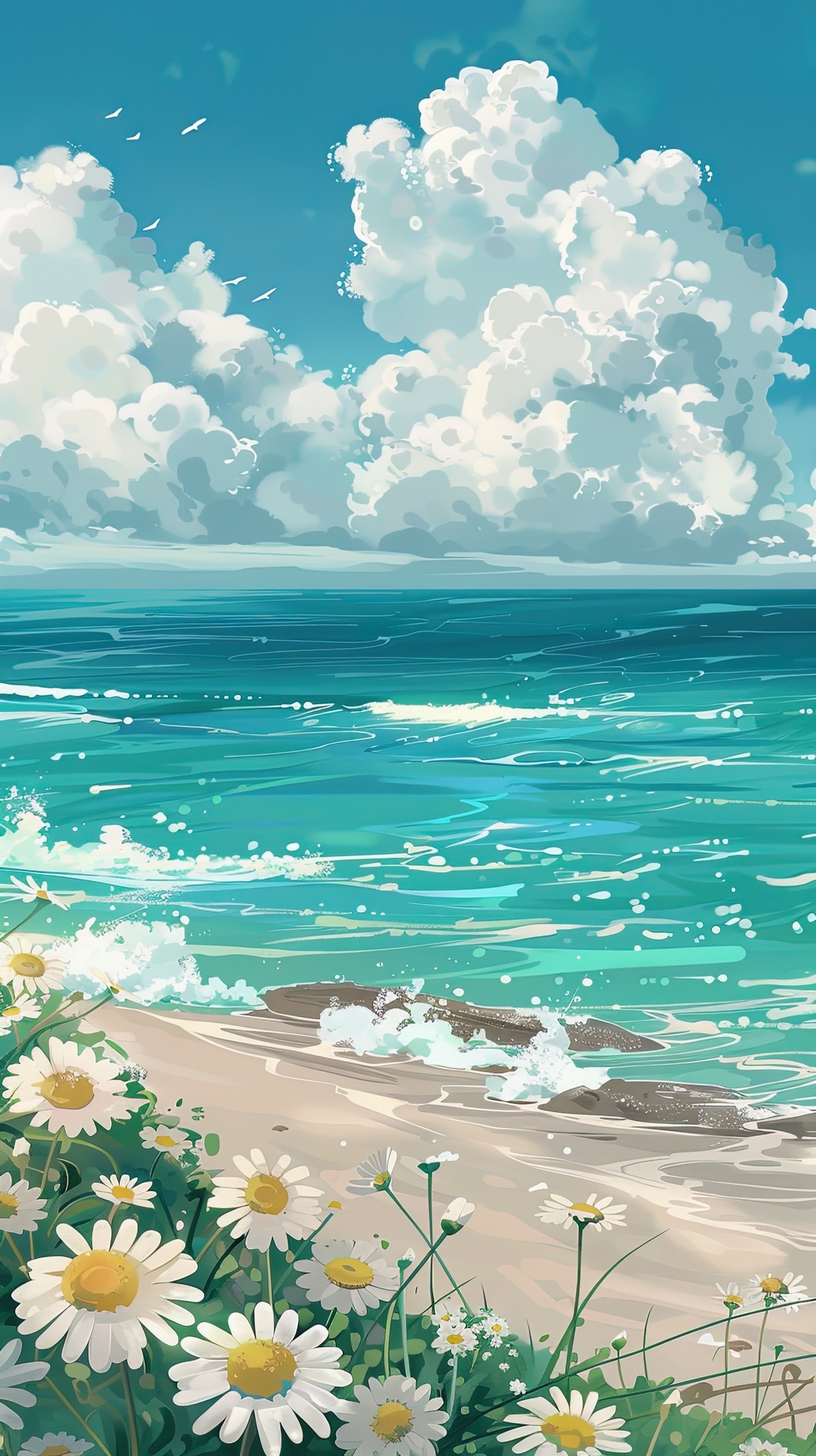夏日雛菊果凍海洋