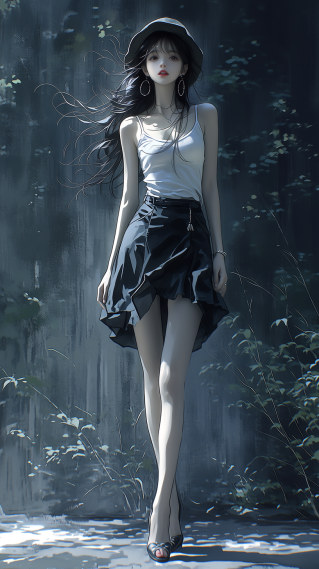 清纯长腿美女