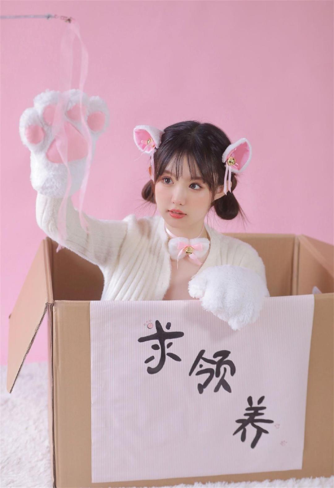 微信壁紙圖貓系少女