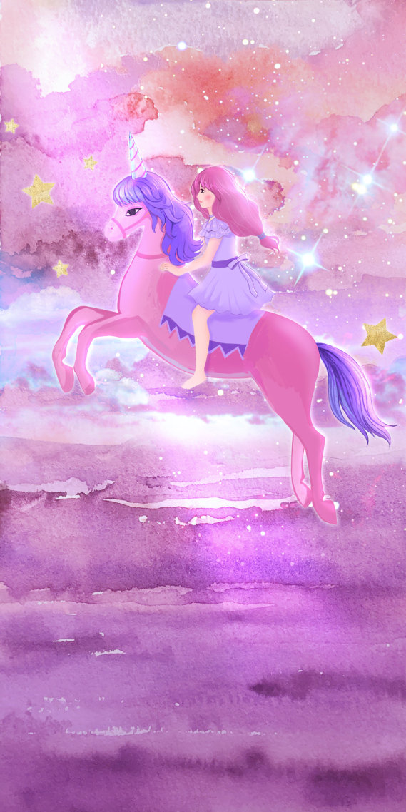 少女彩虹馬微信聊天專用圖