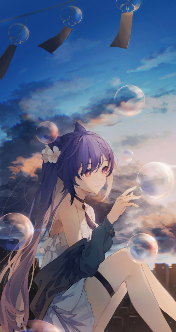 屏保圖片美少女刻晴