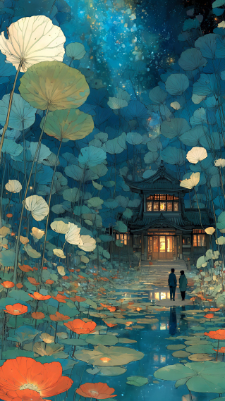 梦幻荷塘遇古居