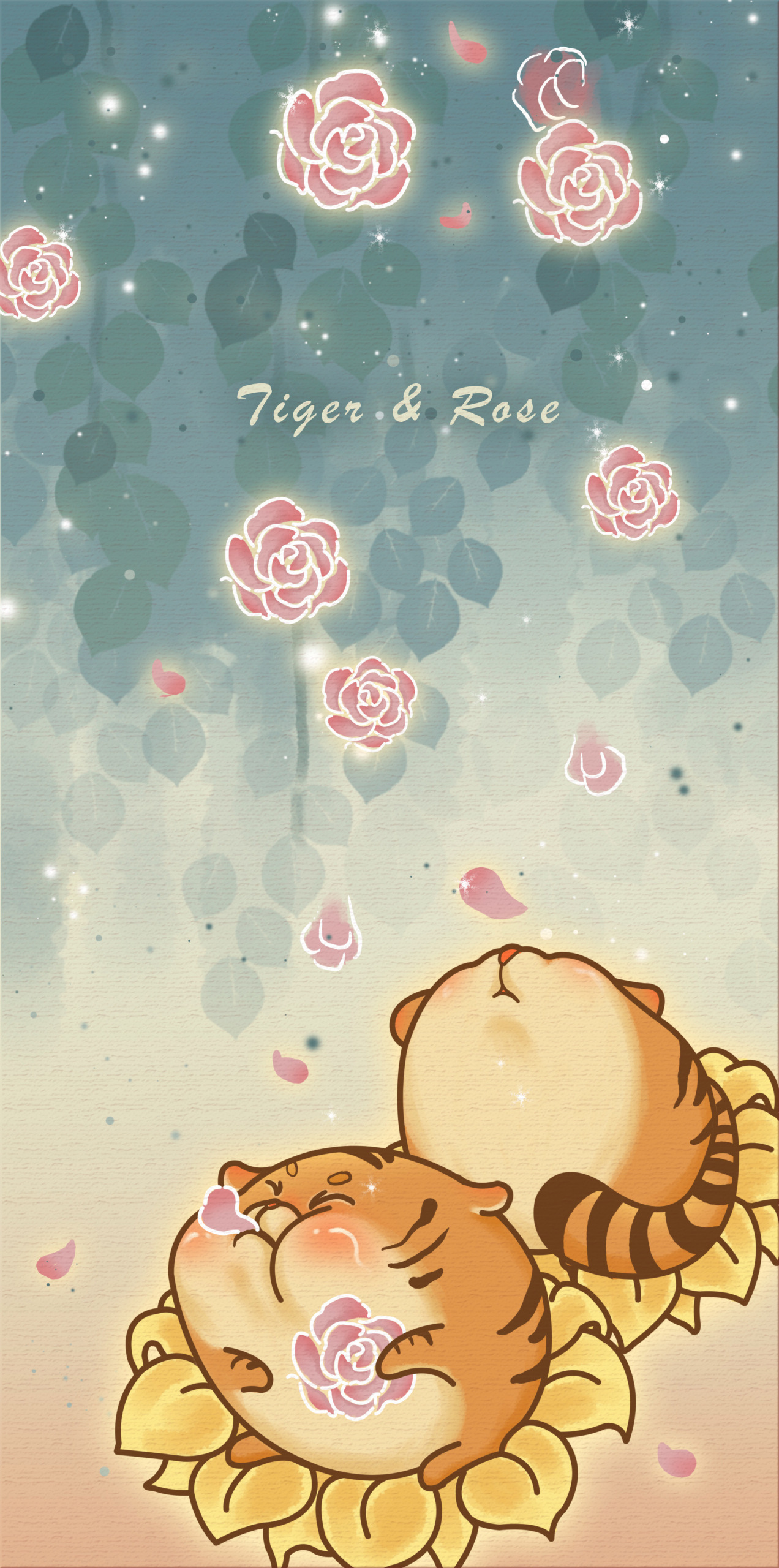 萌虎嗅薔薇