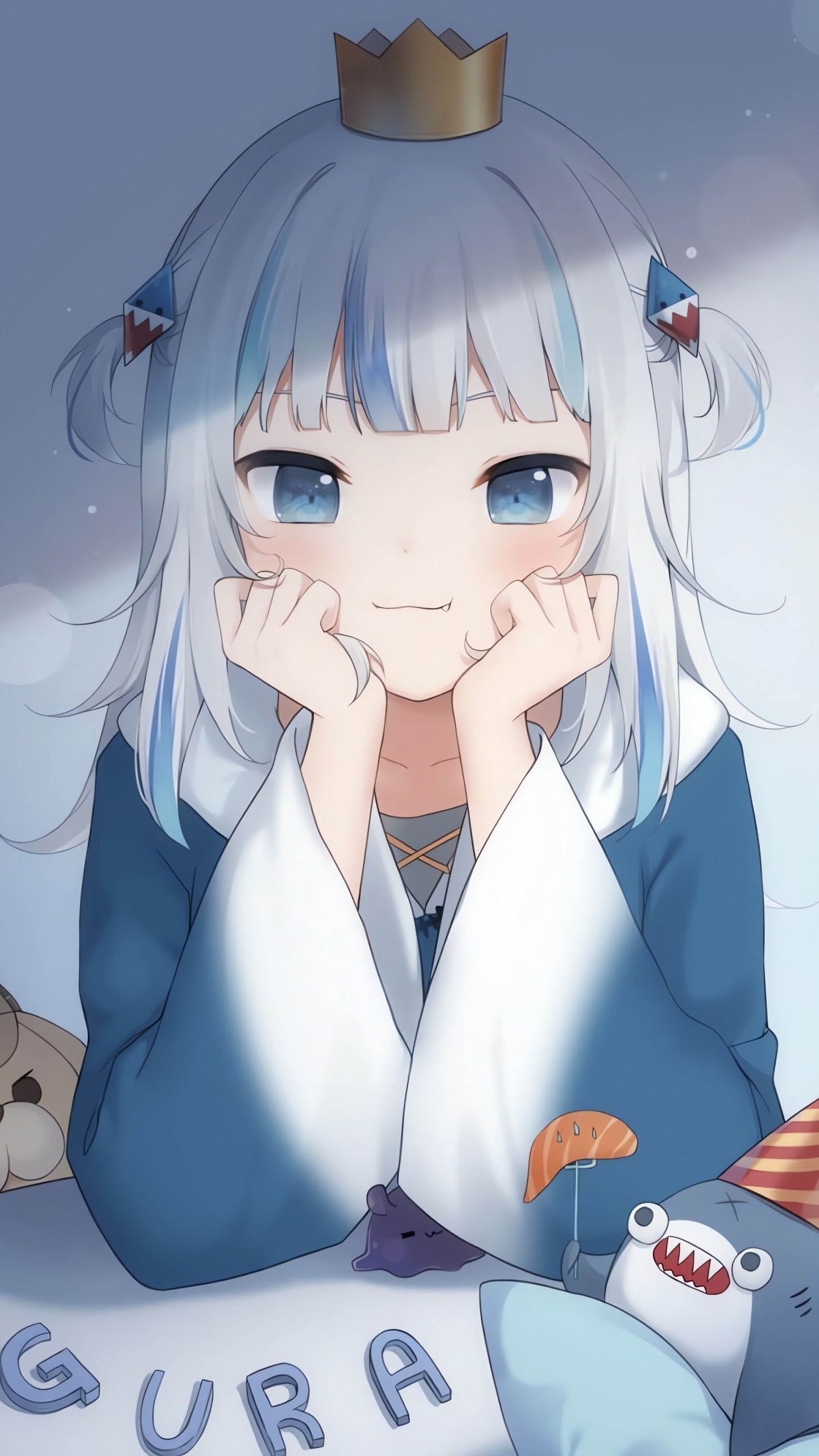 托腮美少女