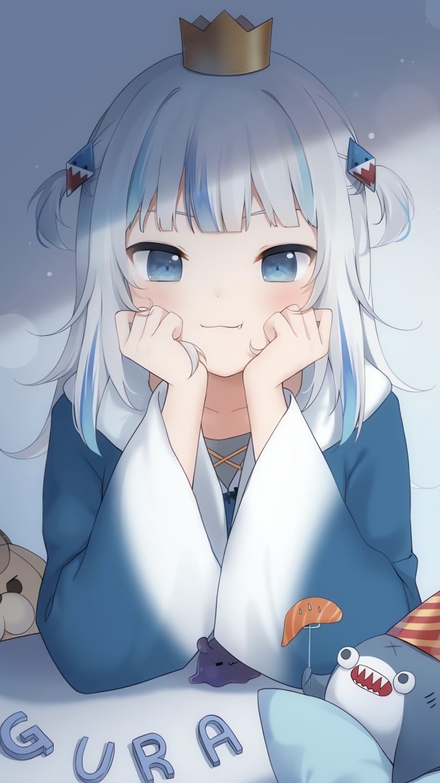 托腮美少女