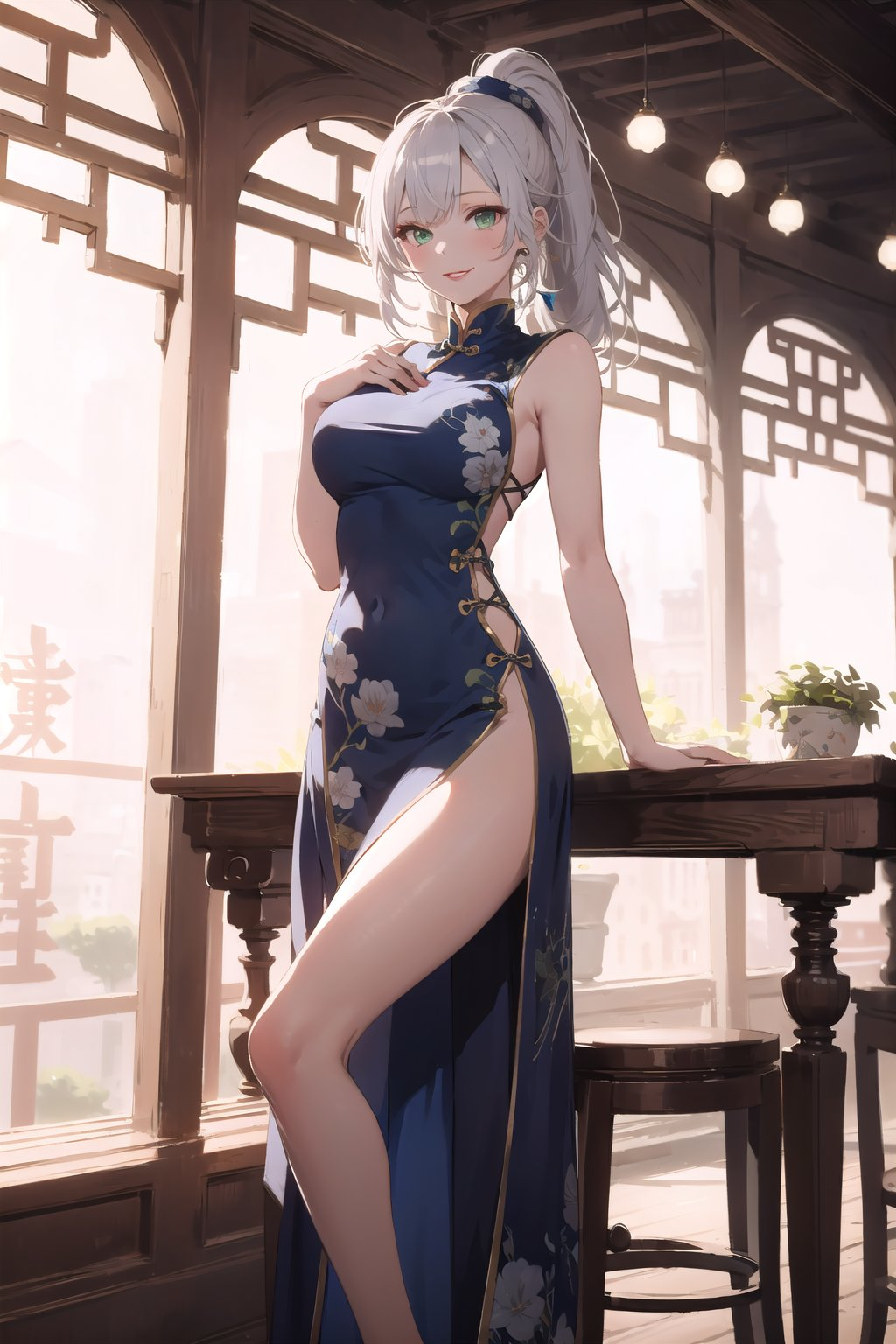4K 旗袍治愈美少女