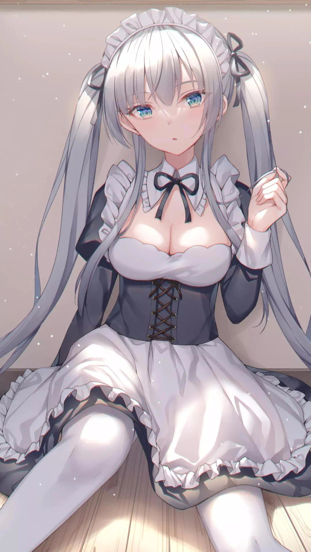 微信背景壁紙白絲美女可甜可御
