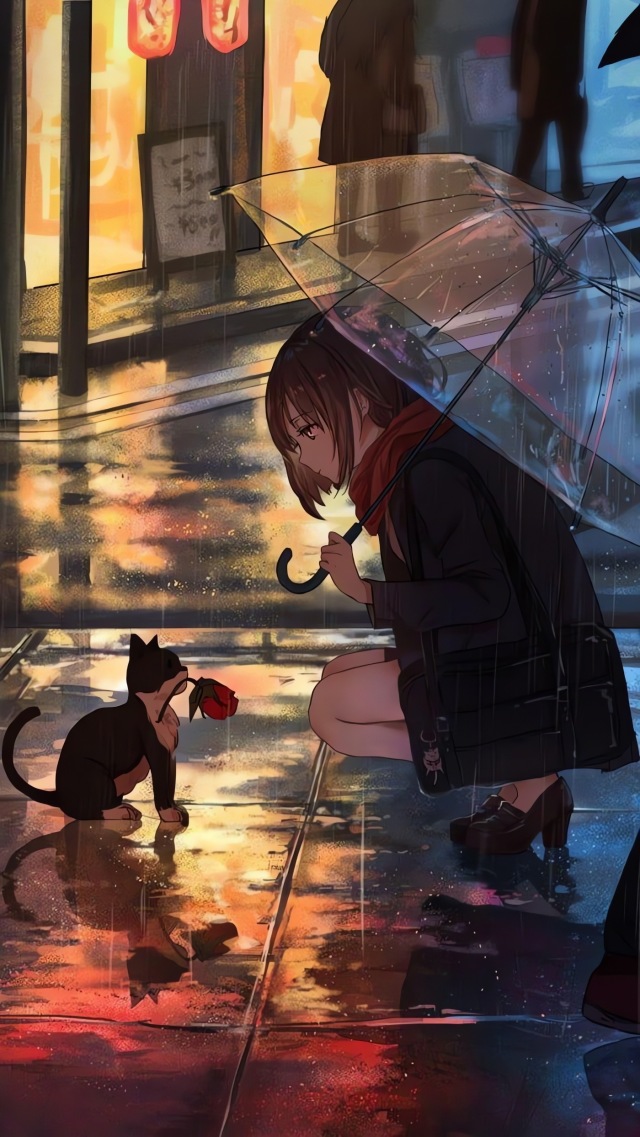 女孩與貓