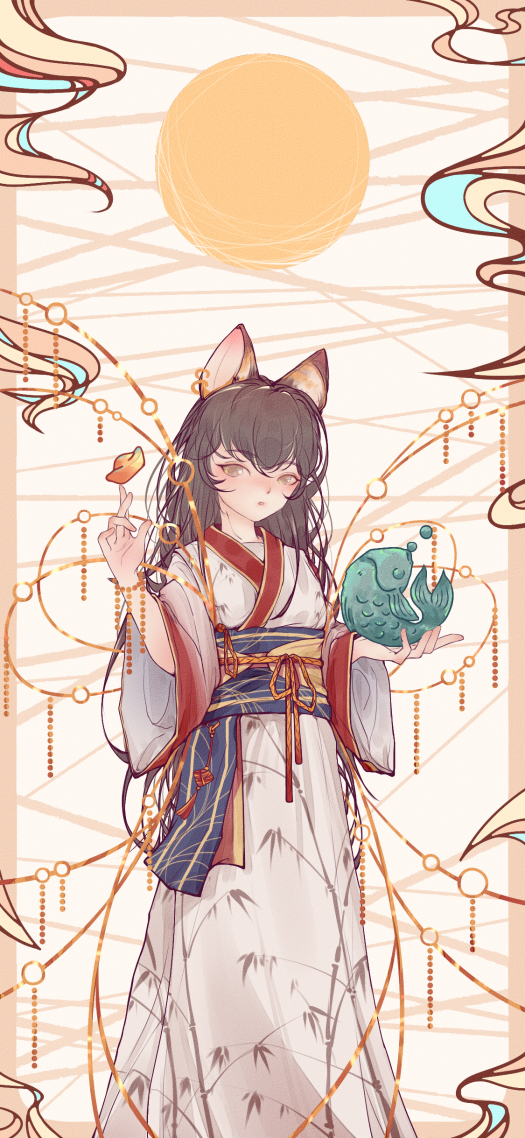 手机微信背景图片福禄少女