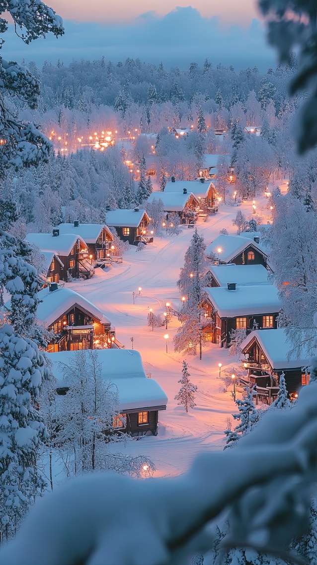 治愈雪原村庄