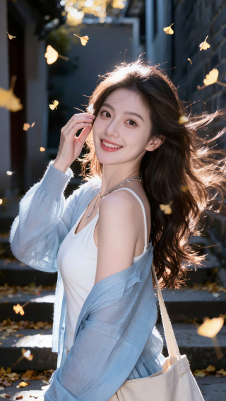 阳光下的少女
