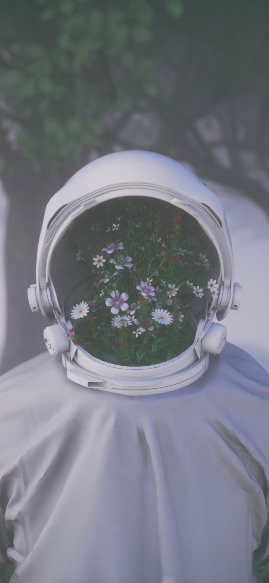 微信屏保壁纸太空人之花