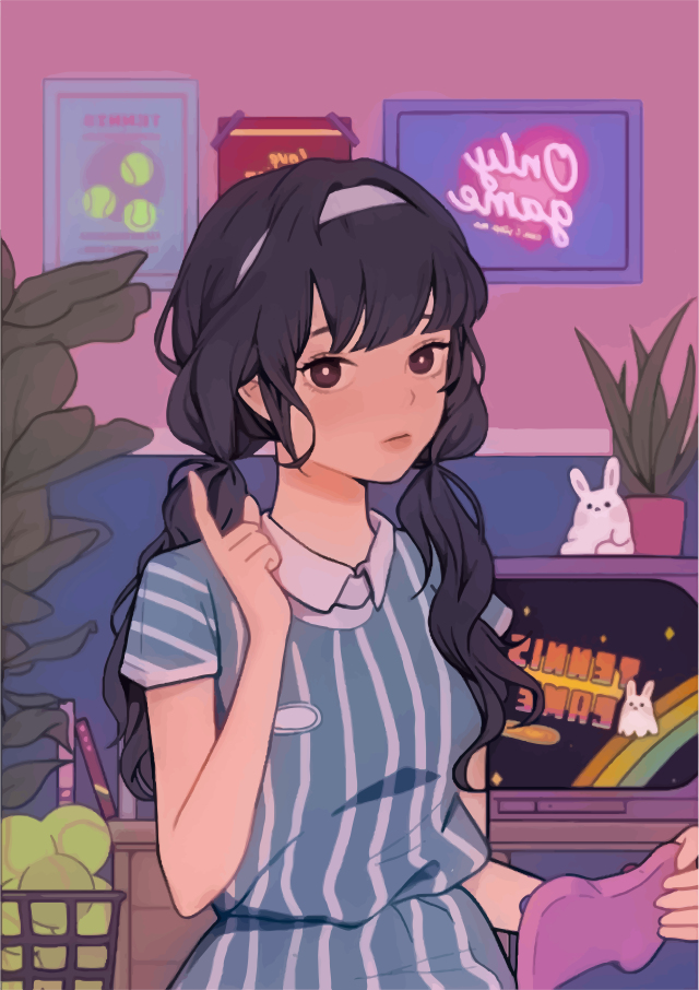【雙馬尾動漫美少女】