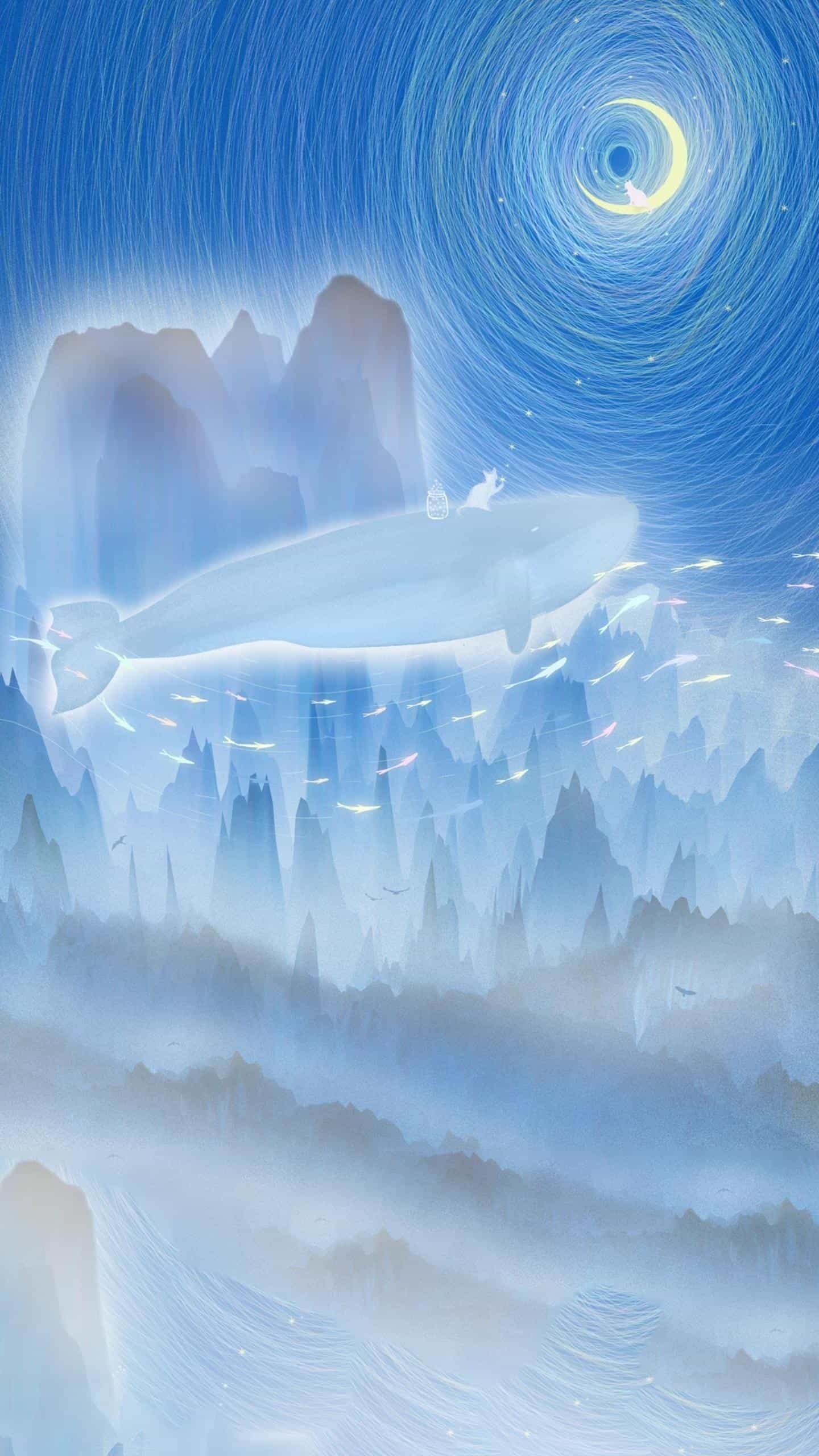 微信主題背景天空之魚。