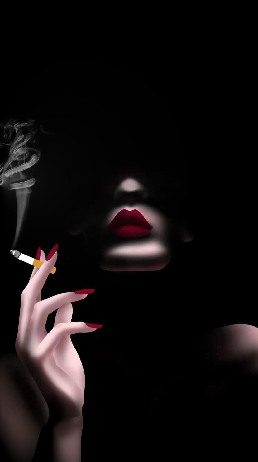 高貴性感的美女吸煙